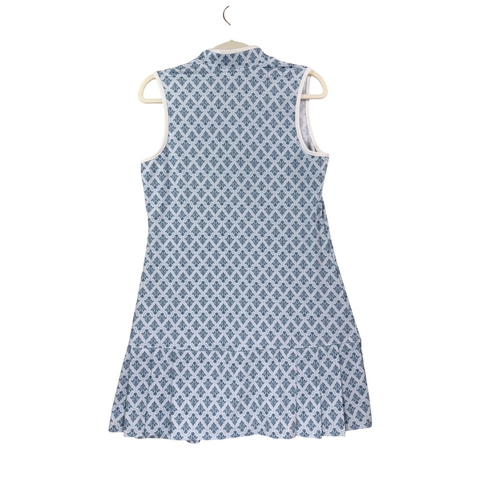 Sigrid Olsen Light Blue and White Sleeveless Mini Dress - Picture 3 of 7